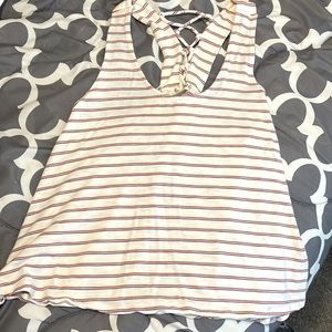 Cropped Stripey Tank Top